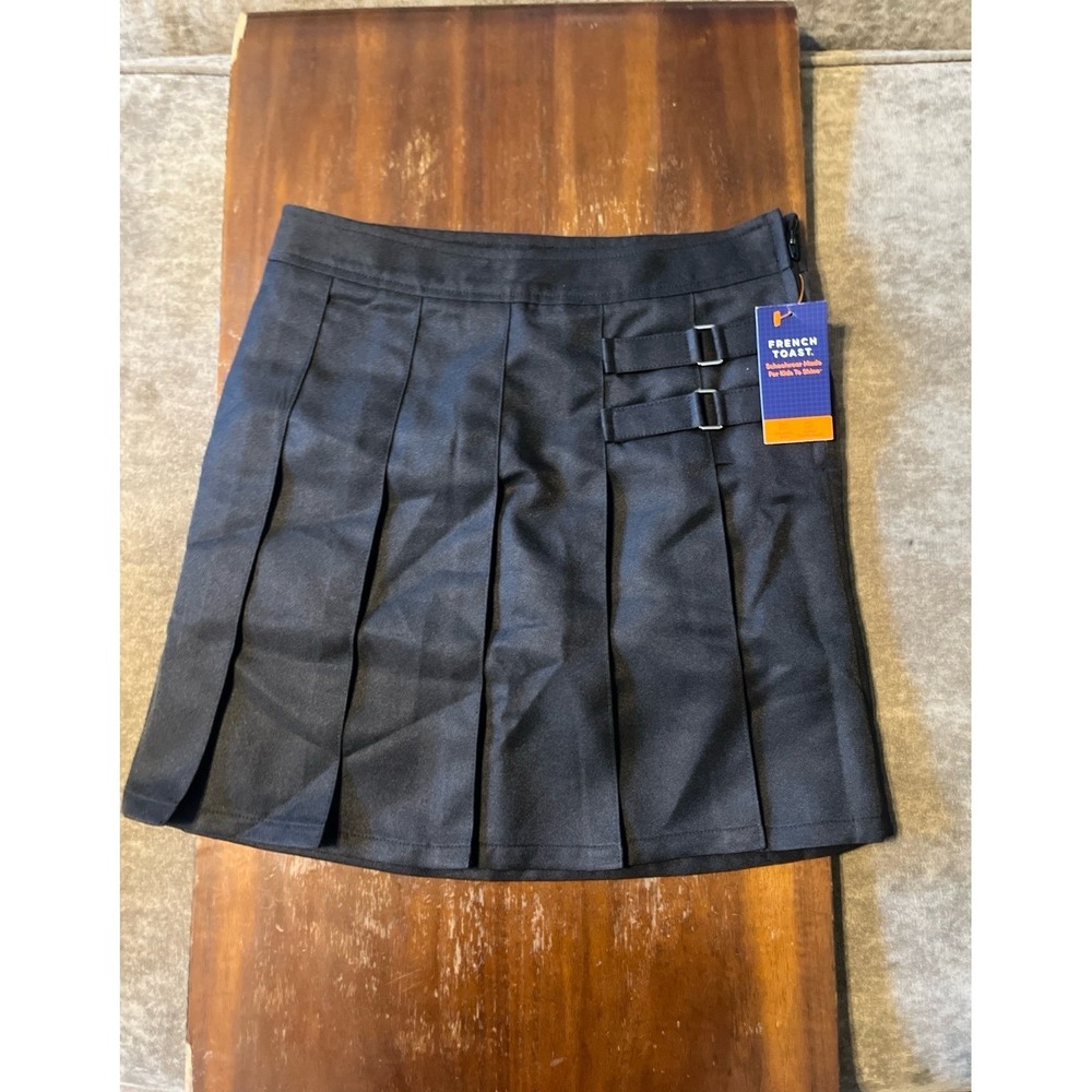 French Toast Girls Blue Two-Tab Scooter Pleated School Uniform Skirt Size 10 NWT
